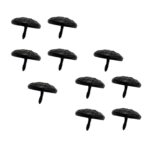 Adonai Hardware “Baca” 33mm Black Antique Cast Iron Door Studs – 10 Pack (Powder Coated)