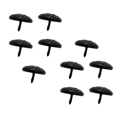Adonai Hardware “Baca” 33mm Black Antique Cast Iron Door Studs – 10 Pack (Powder Coated)