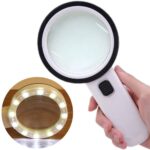 ZURATO 30X LED Magnifying Glass for Reading – High Power Handheld Magnifier