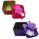 Beauty Tool Decorative Metal Gift Box (Empty) |Cute Square Shaped | Jewellery Box, Diwali Gifts, Birthday Return Gifts, Christmas Gifts (Multicolor) |Pack of 2|
