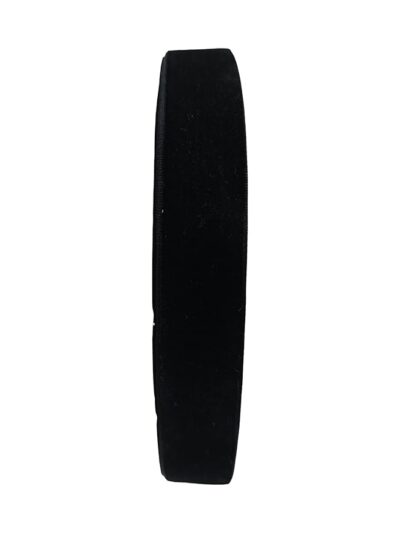 Finesse Velvet Ribbon for Gift Wrapping, Birthday/Party Decoration, Crafts, Multi-Purpose Use (Size: 25MM, Packing: 22 Meters/Roll) (Black)