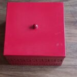 Gift Box/Metal Reusable Gift Hamper Box for Diwali/Empty Diwali Gift Packing Box 17 x 17 x 12 cm free with net wrape and ribbon.