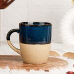 The Earth Store Organic Blue Coffee Mug Set of 1, 330ML | Ceramic Tea Mug | Dishwasher & Microwave Safe | Perfect for Birthday Gift, Office, Home
