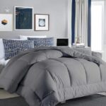 Razzai MammaYo Down Alternative Soft Quilted 300 GSM All Weather Comforter (92" x 106" Inches/233cm x 269cm) - King Size Comforters Silver |Microfiber, lightweight| TC - 400