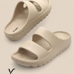 SVAAR Soft EVA Double Strap Slipper for Men | Stylish Anti-skid Slide with Arc Support and Bouncy Sole | Lightweight Indoor-Outdoor Comfort