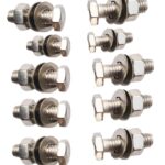 Battery Nut Bolt with Washer Set (M6 x 10mm, Zinc-Coated) – Pack of 40 Pcs