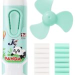 iSAA Store Cute Cartoon Electric Pencil Eraser with Fan & 12 Refills – Panda Design