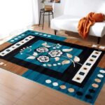 Acrylic 5X7 Feet Rectangular Shape Carpets for Living Rooms Bedroom and Home Decor Big Size (150X210Cm Super Blue) Anti-Skid Home Washable