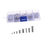 Holibanna 160 Pcs Stainless Steel Rivet Assortment – Knurled Shank Solid Rivets for Heavy-Duty Fastening