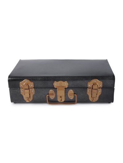 Elan Vintage Style Buxa Modern Metal Long Trunk Box, Storage Box, Decorative Box For Gift - Antique Black (Rectangular)
