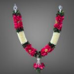 Shree MATAJI Store Garland Artificial Mala for God Photo Frame Home Decoration Multipurpose Pink and White -Small, 40 cm