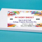 Eclet A4 20 pcs ivory sheet White thick drawing Sheets Craft 300 GSM Sheet Artists Ivory Sheets A4 Size, Smooth Finish, HEAVY GSM Ivory Drawing Paper, or Greeting Cards, Art & Craft Home, School, Office Stationery
