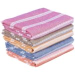 COMFORT WEAVE Cotton Bath Towels 250 GSM Multicolor (Set of 5, 31 X 62 Inch)