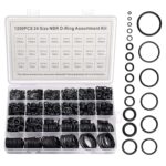 1200 Pcs O-Ring Assortment Kit with Storage Box – 24 Sizes for Automotive, Plumbing & Pressure Washer Repairs