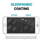 POPIO Military Grade Tempered Glass Compatible for iPhone 6 Plus / 6s Plus / 7 Plus / 8 Plus (Transparent) Full Screen Coverage (Except Edges), Pack of 4