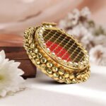 Gold and Silver Coin Ginni Metal Mesh Small Vintage Ring Box Jewelry Trinket Earring Beads Coins Display Keepsake Organizer Chest Case Decorative Box for Wedding return gift