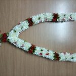 Artificial Jasmine Garlands for Varmala/Housewarming/Wedding/Festival Events/Photo Frame/God Photo/Artificial Flora (1.5 feet malai) (Cream)