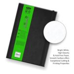 Anupam SketchO Sketchbook Hardbound, Landscape Opening A3 Size, 140 GSM Acid Free Natural Shade Paper with Elastic Closure (128 Pages)