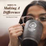 Sleepy Owl Coffee Mug with Lid | Crafted from Used Coffee Grounds | Eco-Friendly & Sustainable Cup | Microwave Safe | Spill Proof | Travel Friendly | Office | Home | Premium Gift | 370ml 1 Piece