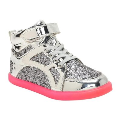 Mini Klub Girls Silver Color Pair of Hard Sole Sneakers