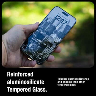 Supershieldz NeoGuard HD+ Tempered Glass Screen Protector Guard for iPhone 16 and 15, 9H Hardness, Anti-Static, Case-Friendly, Easy Installation Kit – 1 Pack