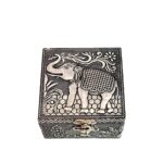 Metal Return Gifts, Storage Box With Elephant Design, Jewellery Organizer For Women, Jewelry Box, Return Gifts, Multicolor