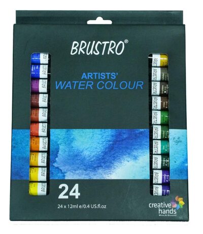 BRUSTRO Artists’ Watercolour Set – 24 Colors (12ml) | Non-Toxic