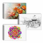 Anupam Premium Artist Drawing Book A3 | Acid-Free Natural Shade Paper | Cartridge Paper | 40 Sheet, 80 Pages | 140gsm Wireo Book | Ideal for Drawing, Sketching, Design & Architecture