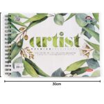 Anupam Premium Artist Drawing Book A4 | Acid-Free Natural Shade Paper | Cartridge Paper | 40 Sheet, 80 Pages | 140gsm Wireo Book | Ideal for Drawing, Sketching, Design & Architecture