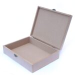 IVEI DIY MDF Box Craft - Plain MDF Wood Blank Rectangular Box for Painting, Wooden Sheet Craft, Decoupage, Resin Art Work & Decoration (Box Dimensions -10.5 in X 8in X 2.5 in)