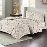 BSB HOME® 2nd Gen 220 GSM Microfiber Reversible AC Comforter/Blanket for Winter/Quilt/Duvets for King Size Double Bed (230X250 cm, Floral Off White)