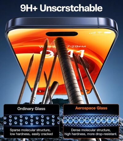 TORRAS for iPhone 17 Pro Screen Protector | Mil-Grade Shatterproof Screen Guard | 9H+ Aerospace Tempered Glass | Anti-Scratch Full Coverage Fit | Bubble Free | One-Step Installation | 6.3''2 Packs