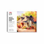 Anupam Artist Drawing Book A3 | Acid-free Cartridge Paper 140GSM (50 Sheets, 100 Pages) | Spiral-Bound Sketchpad for Artists & Professionals for Marker Colored Pencil Charcoal Pastel