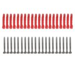 Electronic Spices 20 Pcs Drywall Anchor & Screw Kit – Ribbed Wall Plugs for Home & Office Mounting