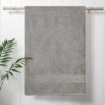 Trident 100% Cotton Towels for Bath | Towels for Bath Large Size | Trident Bath Towel - Soft & Absorbent | 450 GSM | 1 Piece Bath Towel for Men/Women | Urban Comfort | 70 CMS x 140 CMS - Charcoal
