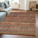 Ishro home Premium Carpet for Hall, Bedroom, Living Room | Medallion Collectible Carpets | Anti-Skid | Machine-Washable | non-Shedding | non- Fading | (3x5 Fts, Striped)
