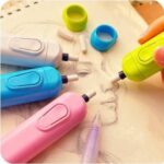 JAPSI Art and Craft Set | Electric Eraser Fan With 16 Refills | Craft Set for Kids | Stationary Gifts for Girls & Boys | Dinosaur Print