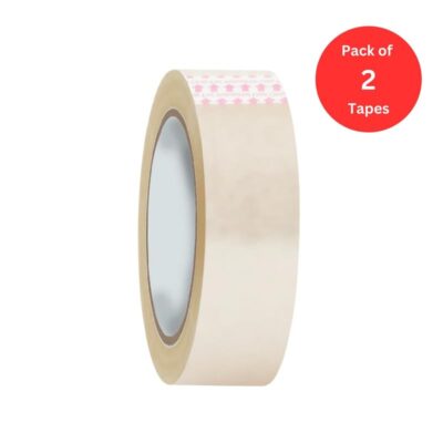 BOPP Transparent Tape | 65meter Length X 24mm Width | 42Micron High Strength Self-Adhesive Tape for Strong Hold | Perfect for Office, Packaging, DIY, Shipping & More (Pack of 2)
