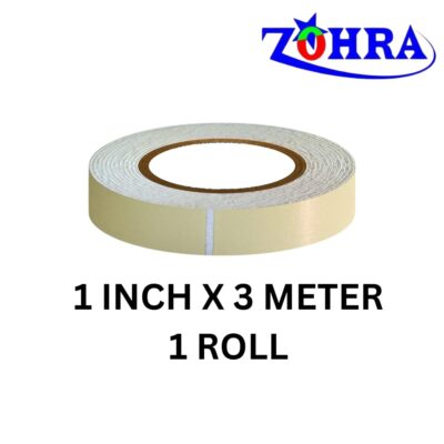 ZOHRA Double Sided Self Adhesive Acrylic Foam Mounting Tape for Wall,Craft, Furniture, Paper, Hooks,Sheet (1), 8 Cm, White
