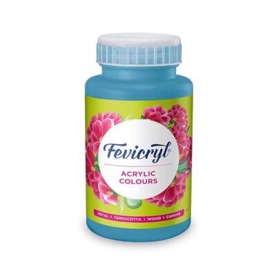 Fevicryl Acrylic Color Sky Blue 500ml | Art & Craft, DIY, Rich Pigment, Non-Cracking Paint for Canvas, Wood, Leather, Earthenware, Metal | Ideal for school projects, Hobbyists, Artists