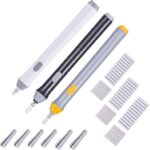 deziine�1 Set Electric Eraser Kit Battery Operated Automatic Pencil Eraser with 22pcs Additional Replaceable Rubbers Eraser for Sketching Pencils/Drafting/Drawing/Graphite Pencils