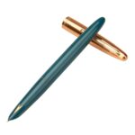 GOLD LEAF Hero Pen 329 Model Original Fountain Ink Pen Iridium Nib Gold Cap Green Fountain Pen