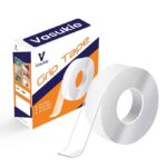 Vasukie Double Sided Tape Heavy Duty - Multipurpose Removable Traceless Mounting Adhesive Tape for Walls，Washable Reusable Strong Sticky Strips Grip Tape (3 Meter) (2MM Pack of 1)