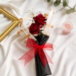 SATYAM KRAFT 1 Pcs Artificial Rose Flower Bouquet | Perfect Valentine Gift for Him Her Girlfriend Boyfriend Wife Husband | Romantic Decor for Anniversary, Wedding, Birthday | Home, Table Decoration