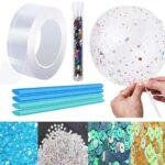 Submarine Nano Tape Bubble Kit - 4 Straw Multicolor, Double-Sided DIY Craft Kit for Kids, Plastic