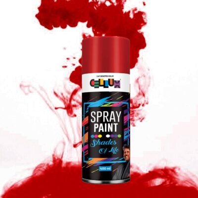 Cellux 2X Ultra Cover Mars Red Spray Paint | DIY, Quick Drying with Premium Gloss Finish for Metal, Wood, Wall & other Surfaces - 400 ML