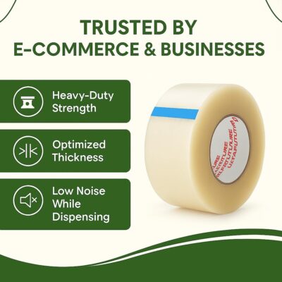 ELA 555 2-Inch Jumbo Cello Tape, 500 M Length, Transparent