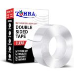 ZOHRA Nano Gel Double-Sided Adhesive Silicon Tape – Heavy Duty, Transparent, Heat Resistant, Washable, Removable, Anti-Slip, No Trace, Multi-Functional (Meter Roll)