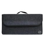 DOUBLE R BAGS Felt Car Trunk Organizer – Foldable Anti-Slip Boot Storage Bag for Cleaning Supplies, Tools & Accessories (Black, 16x50x23 cm, 1 Compartment, Pack of 1)