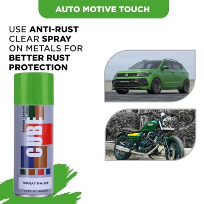 Cube Green Spray Paint | 400 mL | for Metal, Plastic, Wood, Car & Bike | Fast Drying, Brilliant Finish, No CFCs, Interior & Exterior Use